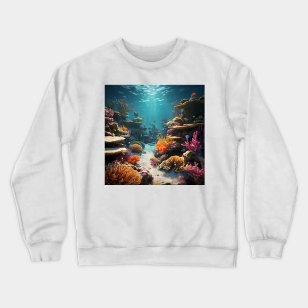 Coral Reef Landscape Crewneck Sweatshirt by PaulJus